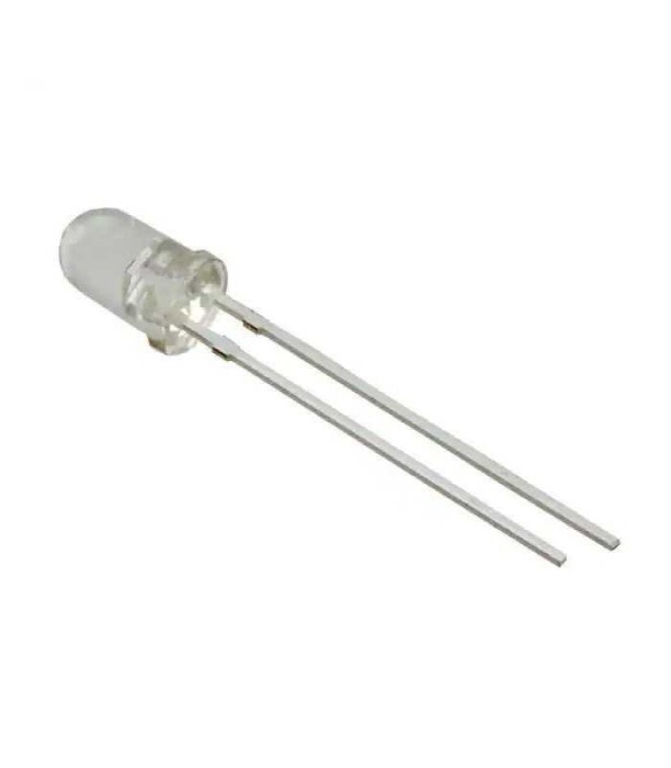 LED 3mm albastru 1560-2180mcd 30&deg; Parte frontala convex 12V
