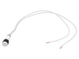 Lampă LED convexă albă 230VAC &Oslash;10mm IP67 POLAM-ELTA