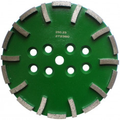 Disc cu segmenti diamantati pt. slefuire pardoseli - segment dur - Verde - 250 mm - prindere 19mm - DXDH.8500.250.23