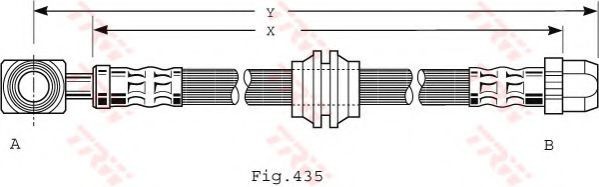 Conducta / cablu frana MINI MINI (R50, R53) (2001 - 2006) TRW PHD479