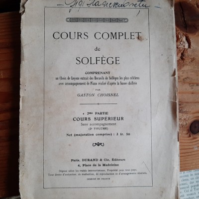 Manual solfegiu (Gaston Choisnel, 1920) foto