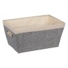 Coș Depozitare, Model Gri-Bej, M&acirc;nere Metalice, Dimensiuni 21x22x16cm, Oem