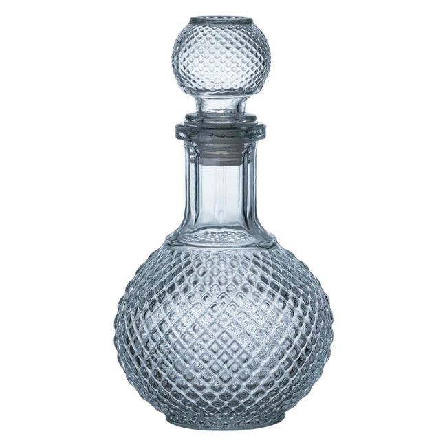 Sticla din Sticla, Rotunda, cu Model Romburi, 500ml