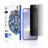 Folie de protectie Ecran Privacy Lito pentru Samsung Galaxy S25 Edge S937 / S24+ S926, Sticla Securizata, UV Glue, 3D