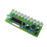 Modul LED, activare prin comanda vocala, CD4017