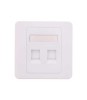 Capac priza RJ45 fara Keystone 2 porturi alb Well