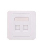 Capac priza RJ45 fara Keystone 2 porturi alb Well