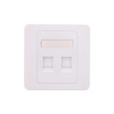 Capac priza RJ45 fara Keystone 2 porturi alb Well