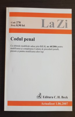 CODUL PENAL cu ultimele modificări O.U.G nr. 60 / 2006 foto