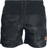 Cumpara ieftin Pantaloni scurti de baie pentru barbati Urban Classics, negru camuflaj, 3XL - OUTLET
