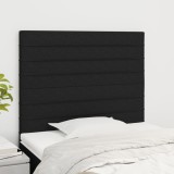 Tăblii de pat, 2 buc, negru, 100x5x78/88 cm, textil