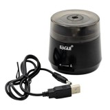 Ascutitoare electrica Eagle TY60USB, alimentare USB / 2 baterii AA neincluse, 1 orificiu, 8mm, plastic, negru