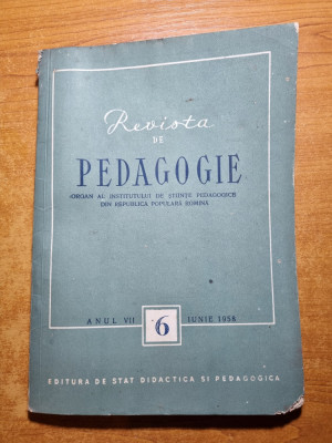 revista de pedagogie iunie 1958 foto