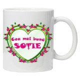 Cana alba personalizata "cea mai buna sotie", INOVATIX&reg;️. 330ml