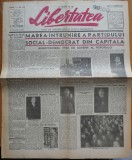 Ziarul libertatea, 31 oct. 1944, marea intrunire a Partidului Social Democrat