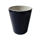 Pahar ceramica, 330 ml, Albastru indigo/Galben