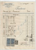 Romania, Radu Topor, Magazin cu articole maritime, Factura, Braila, 1923