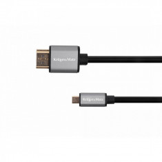 Cablu Kruger&amp;amp;Matz Basic HDMI tata - micro HDMI tata 1.8m Negru foto