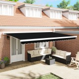 vidaXL Material de schimb pentru marchiză pentru cadru de 5x3,5 m Negru