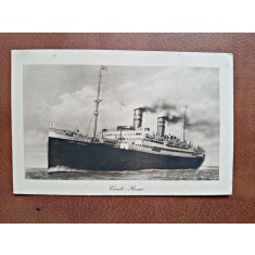 Fotografie tip carte postala, vapor Conte Rosso, inceput de secol XX