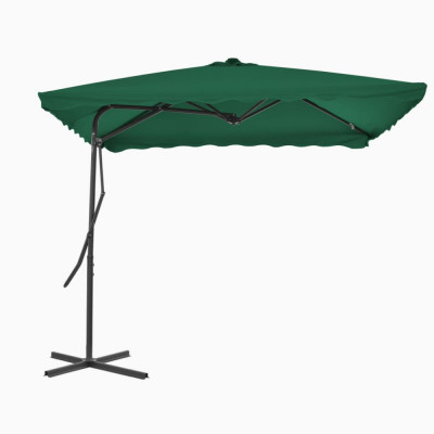 Umbrela de soare de exterior, stalp din otel, verde, 250x250 cm GartenMobel Dekor foto