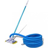 Set Curatare Piscina vidaXL Vacuum cu Tub Telescopic Aluminiu 1.2-3.6m, Furtun 10m, Perie 350x200mm