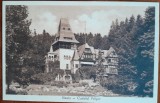 Carte postala, Sinaia, Castelul Pelisor, perioada interbelica