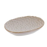 Săpuniera Ceramică Ovala Design Solzi &ndash; Crem
