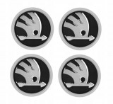 Embleme negre Skoda 56 mm Set de 4 bucăți