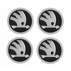 Embleme negre Skoda 56 mm Set de 4 bucăți