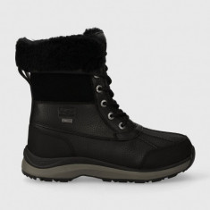 UGG pantofi Adirondack Boot III femei, culoarea negru, cu toc plat, izolat, 1095141