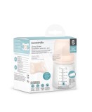 Cumpara ieftin Set de start biberon anticolici 180 ml variabil + Suzetă -2-2 luni Zero Zero Suavinex