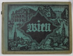 WIEN , ALBUM CU 20 DE FOTOGRAFII DE EPOCA , TEXT IN GERMANA , ITALIANA , FRANCEZA , ENGLEZA , ANII &#039;30