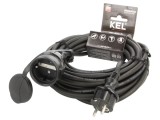 Prelungitor alimentare negru 10m 16A