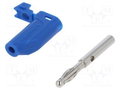Conector banană 4mm 32A 70V DC albastru SCH&amp;Uuml;TZINGER foto