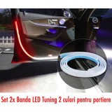 Set 2x Banda LED Tuning 2 culori pentru portiere