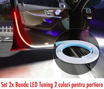 Set 2x Banda LED Tuning 2 culori pentru portiere foto