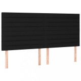 Cumpara ieftin Tablii de pat, 4 buc, negru, 100x5x78/88 cm, textil