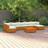 VidaXL Set mobilier grădină cu perne, 8 piese, lemn masiv de acacia