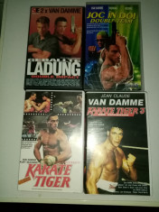 VHS 4 Casete Video Originale cu Van Damme Actiune foto