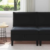 vidaXL Sofa cu Depozitare Negru Catifea 42027110