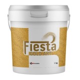 Vopsea decorativă aurie cu efect sidefat &ndash; Fiesta Gold Art 1kg - textura fina