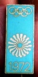 I.012 INSIGNA OFICIALA STICKPIN GERMANIA OLIMPIADA 1972 M&Uuml;NCHEN MUNCHEN email, Europa