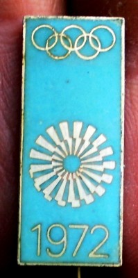 I.012 INSIGNA OFICIALA STICKPIN GERMANIA OLIMPIADA 1972 M&amp;Uuml;NCHEN MUNCHEN email foto
