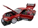 Macheta Nissan Skyline GT-R R34 rosu Liberty Walk 1:24 &ndash; replica drift tuning sunet si lumini