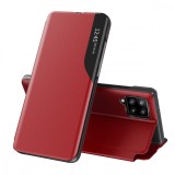 Husa Samsung Galaxy A12 Eco Leather View flip tip carte, rosu
