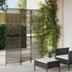 vidaXL Separator de cameră cu 3 panouri, gri, poliratan 365374
