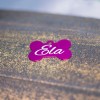 Medalion metalic personalizat pentru animale de companie, visiniu, ușor și rezistent