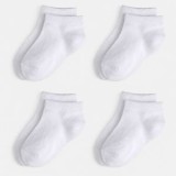 Set de Sosete Scurte Albe din Bumbac pentru Copii, CMCLASS