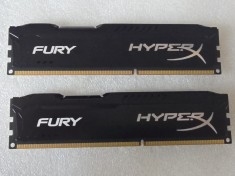 Kit memorie RAM Kingston HyperX FURY 8GB (2x4GB) DDR3 1600MHz HX316C10FBK2/8 foto